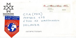 Portugal 2002 M O Velho Meter EMA Label Post Rider And “CTT CORREIOS Azul Express Cover - Franking Machines (EMA)