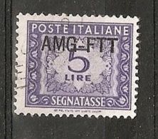 1949-54 TRIESTE A USATO SEGNATASSE 5 LIRE - RR7375 - Strafport