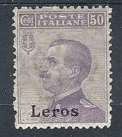 1912 EGEO LERO 50 CENT MH * - RR7830 - Ägäis (Lero)