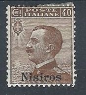 1912 EGEO NISIRO 40 CENT MH * - RR7833-2 - Aegean (Nisiro)