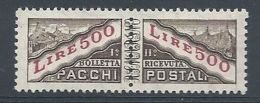 1956-61 SAN MARINO PACCHI POSTALI 500 £ MNH ** 7960-4 - Spoorwegzegels