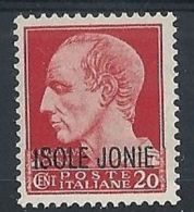 1941 ISOLE JONIE IMPERIALE 20 CENT MH * - RR8315 - Îles Ioniennes