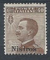 1912 EGEO NISIRO 40 CENT MH * - RR7833 - Aegean (Nisiro)