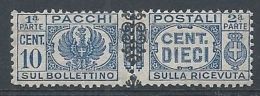 1945 LUOGOTENENZA PACCHI POSTALI 10 C  MNH ** - 8316-3 - Paketmarken