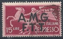 1947-48 TRIESTE A USATO ESPRESSO 15 LIRE - RR8322 - Express Mail