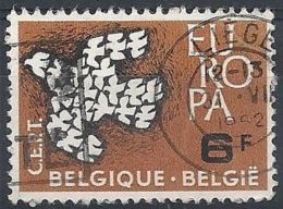 1961 BELGIO USATO EUROPA 6 F - 4 - 1961