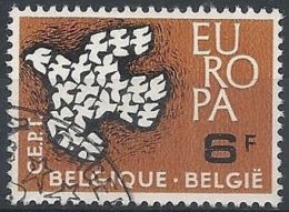 1961 BELGIO USATO EUROPA 6 F - 8 - 1961