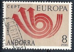 1973 ANDORRA SPAGNOLA USATO EUROPA 8 P - 2 - 1973