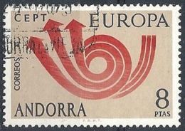 1973 ANDORRA SPAGNOLA USATO EUROPA 8 P - 4 - 1973