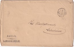 SUISSE 1871 LETTRE EN FRANCHISE LANDESKANZLEI LIESTAL - Vrijstelling Van Portkosten