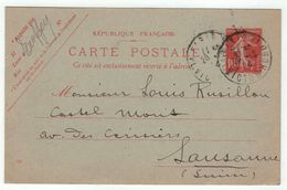 France // Entier Postaux // Entier Postal, Carte Type Semeuse - Standaardpostkaarten En TSC (Voor 1995)