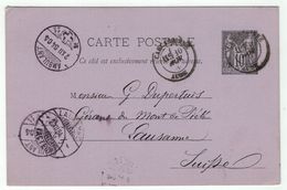 France // Entier Postaux // Entier Postal Pour Lausanne (Suisse) - Cartoline Postali E Su Commissione Privata TSC (ante 1995)