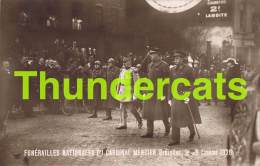 CPA CARTE DE PHOTO FUNERAILLES DU CARDINAL MERCIER 8 JANVIER 1926 - Personnages Célèbres