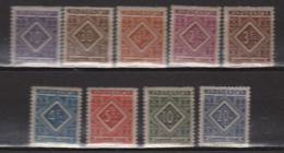 Madagascar 11 Timbres  Oblitérés De La Série N° 8 à 16 Sauf Le 15 - Timbres-taxe