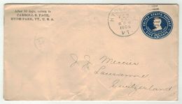 Etats-Unis // Entier Postal Pour Lausanne (Suisse) - Sonstige & Ohne Zuordnung