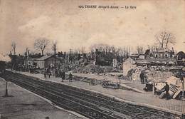 Chauny        02      La  Gare Dévastée   (voir Scan) - Chauny