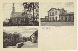 Lindern Bahnhof Kath. Kirche  Cahet Postes Militairesbelge N°1  1923 - Andere & Zonder Classificatie