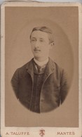 Photo Ancienne Montée Sur Carton/ Buste De Jeune Homme/A TALUFFE/Mantes Sur Seine: Hutinet/1890-1910            PHOTN405 - Anonymous Persons