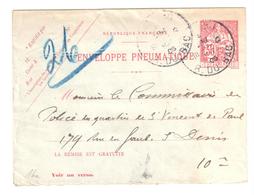 PARIS 80 R. Du Bac Enveloppe 30c Chaplain Carmin Ob 1906 Yv 2763 - Pneumatici