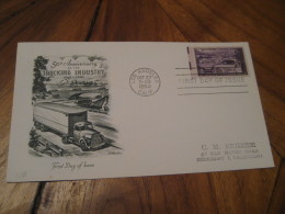 Trucking Industry LOS ANGELES 1953 FDC Cancel Cover USA Truck Van Lorry Camion Auto Car - Trucks