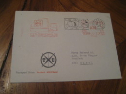 Transport Union BASEL 1973 Meter Mail Cancel Cover SWITZERLAND Truck Van Lorry Camion Auto Car - Trucks