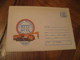 UMT Timisoara 1989 Postal Stationery Cover ROMANIA Truck Van Lorry Camion Auto Car - Trucks