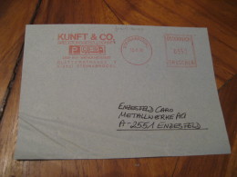 Kunft & CO Steinabruck 1992 Meter Mail Cancel Frontal Front Cover AUSTRIA Truck Van Lorry Camion Auto Car - Trucks