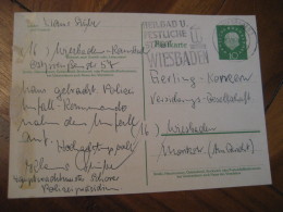 Heilbad WIESBADEN 1959 Cancel Postal Stationery Card GERMANY Hydrotherapy Spa Thermal Health Sante Thermalisme - Bäderwesen