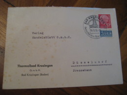 Thermalbad BAD KROZINGEN 1955 Cancel Cover GERMANY Hydrotherapy Spa Thermal Health Sante Thermalisme - Hydrotherapy