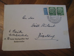 Alte Romische Therme BADEN WEILER 1954 Cancel Cover GERMANY Hydrotherapy Spa Thermal Health Sante Thermalisme - Bäderwesen