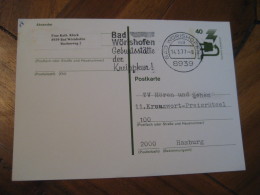 KNEIPP Kneippkur BAD WORISHOFEN 1977 Cancel Card GERMANY Hydrotherapy Spa Thermal Health Sante Thermalisme - Bäderwesen