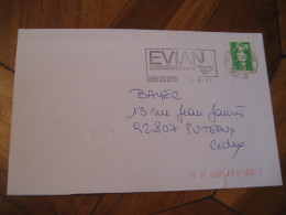 EVIAN LES BAINS 1997 Cancel Cover FRANCE Hydrotherapy Spa Thermal Health Sante Thermalisme - Hydrotherapy