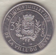 3 Euro De La Ville Du Havre. Pont De Normandie 1996 - Euro Van De Steden