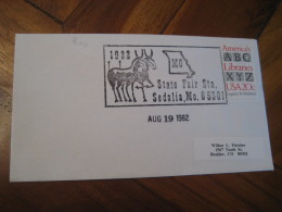 SEDALIA 1982 Cancel Cover USA Donkey Donkeys Burro Burros Ane Anes Mule - Donkeys