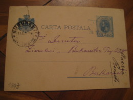 BUCHAREST 1895 Postal Stationery Card ROMANIA - Covers & Documents