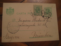 GALATI 1904 To Munchen Germany Postal Stationery Card ROMANIA - Briefe U. Dokumente