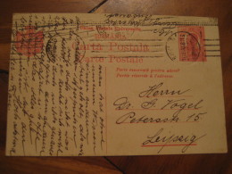 BUCHAREST 1916 To Leipzig Germany Postal Stationery Card ROMANIA - Cartas & Documentos
