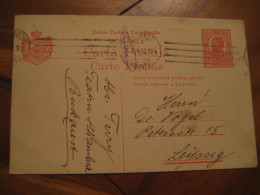 BUCHAREST 1916 To Leipzig Germany Postal Stationery Card ROMANIA - Cartas & Documentos