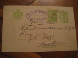 DUMITRESTI 1913 To Mannheim Germany Stamp On Postal Stationery Card ROMANIA - Cartas & Documentos