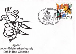 ! 1998 Bad Oldesloe TdJB, 1. Werner Sonderstempel, Schleswig Holstein, Comic, Brösel, Tag Der Jungen Briefmarkenfreunde - Lettres & Documents