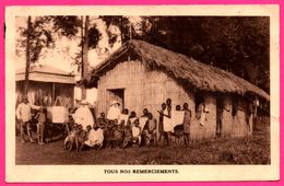 Tous Nos Remerciements - Afrique Equatoriale Mangu - Ecole Sainte Famille - Enfants - 1935 - Oeuvre Des Missionnaires - Ruanda Urundi