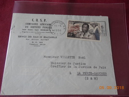 Lettre De 1956 Avec Flamme De Brazzaville A Destination De France) Avec Poste Aerienne - Briefe U. Dokumente