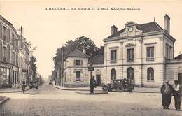 77-CHELLES- LA MAIRIE ET LA RUE ADOLPHE BESSON - Chelles