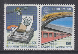 Europa Cept 1988 Greece 2v Perforated ** Mnh  (40448B) - 1988