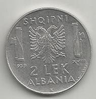 Albania Italiana, 1939a, 2 Lek, Vittorio Emanuele. ANTIMAGNETICA. - Albania