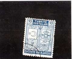 B - 1940 Turchia - Intesa Balcanica - Oblitérés