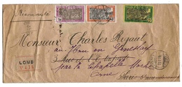 Togo Lettre Recommandée Lome 1929 Cachet Allemand - Lettres & Documents