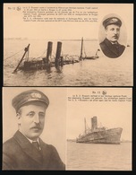 2 KAARTEN LE S.S. BRUSSELS ET CAPITAINE FRYATT - War 1914-18