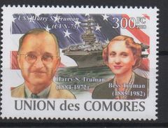 Comores Comoros Komoren 2008 USA Harry Truman CVN-75 Porte-avions Aircraft Carrier Boat Boot Mi. I-VI Bl. I Unissued - Barcos