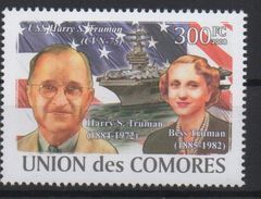 Comores Comoros Komoren 2008 USA Harry Truman CVN-75 Porte-avions Aircraft Carrier Boat Boot Mi. I-VI Bl. I Unissued - Ships